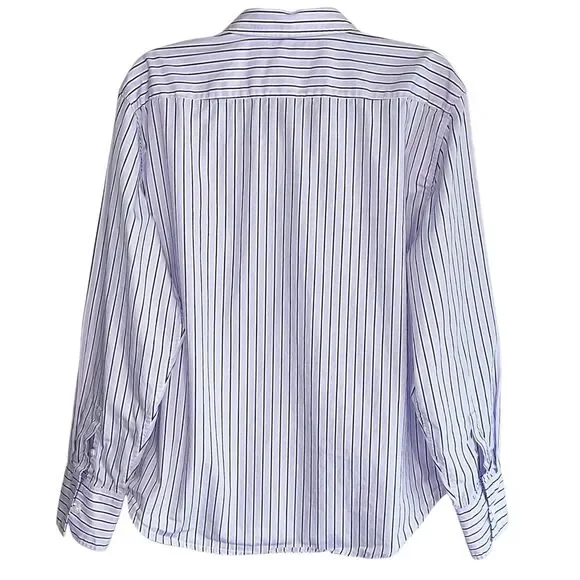 J Crew Garcon Classic Fit Shirt Plus Size 14 Top Striped Lavender Button Up - Picture 4 of 9